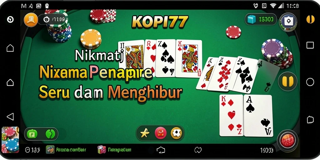 Screenshot gameplay KOPI77 yang menampilkan keseruan bermain Gaple.