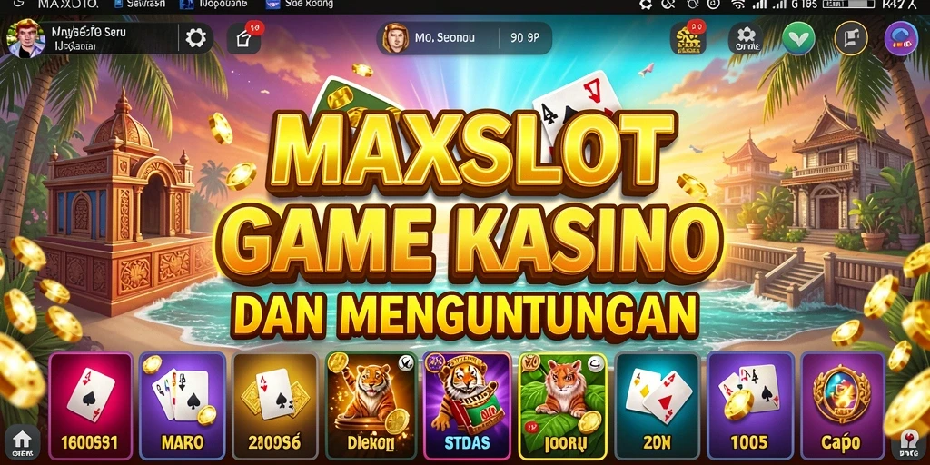 Tampilan permainan slot yang menarik dan interaktif di MAXSLOT.