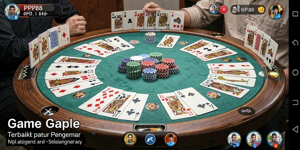 Tampilan gameplay seru di PP88 saat bermain Gaple.