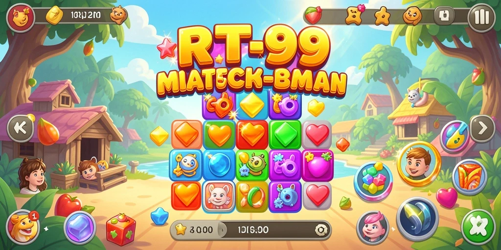 Tampilan gameplay RT99 yang mendebarkan dalam kategori Match-3.