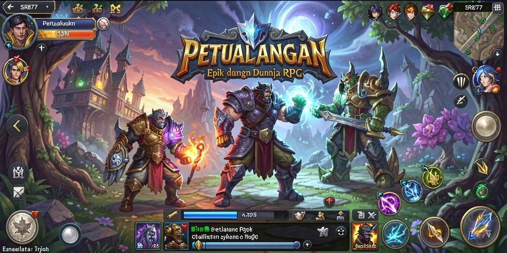Tampilan permainan SR877 dengan grafik RPG yang menawan.