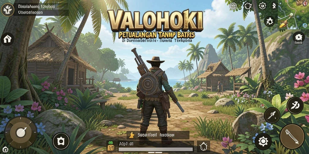 Tampilan gameplay VALOHOKI yang memukau di dunia terbuka.